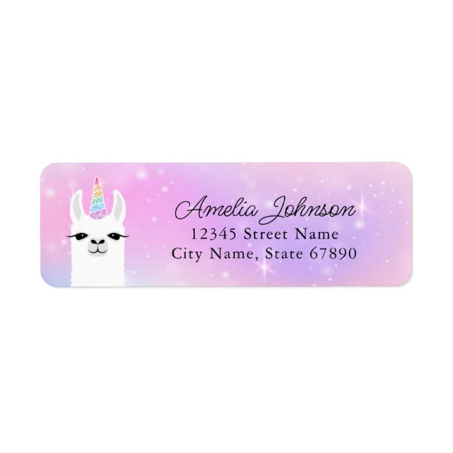 Llama Returetiketter Returadress Etikett (Framsidan)