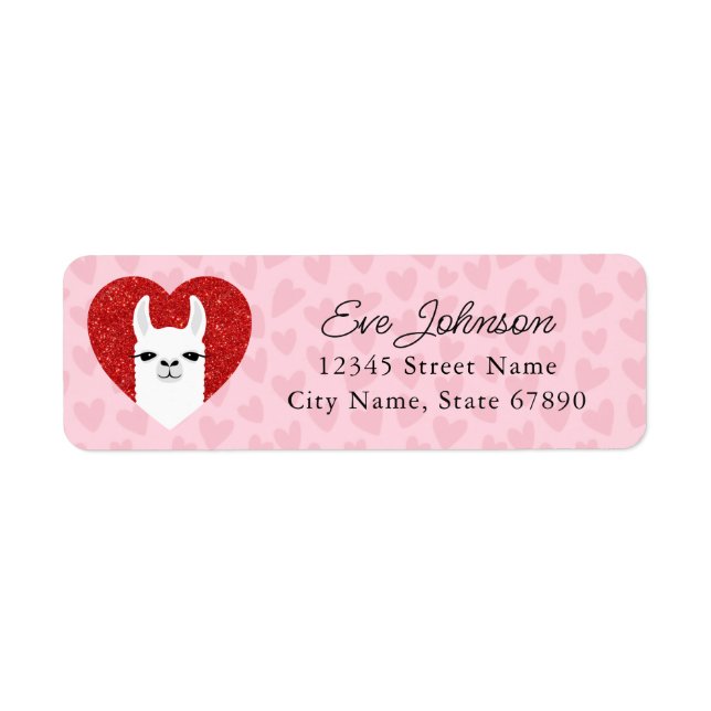 Llama Returetiketter Returadress Etikett (Framsidan)
