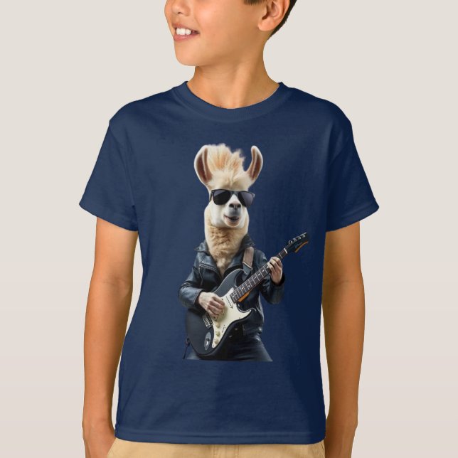 Llama rockstrar t shirt (Framsida)