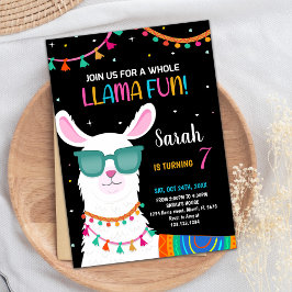 Llama Roligt Llama Birthday-inbjudningar Inbjudningar