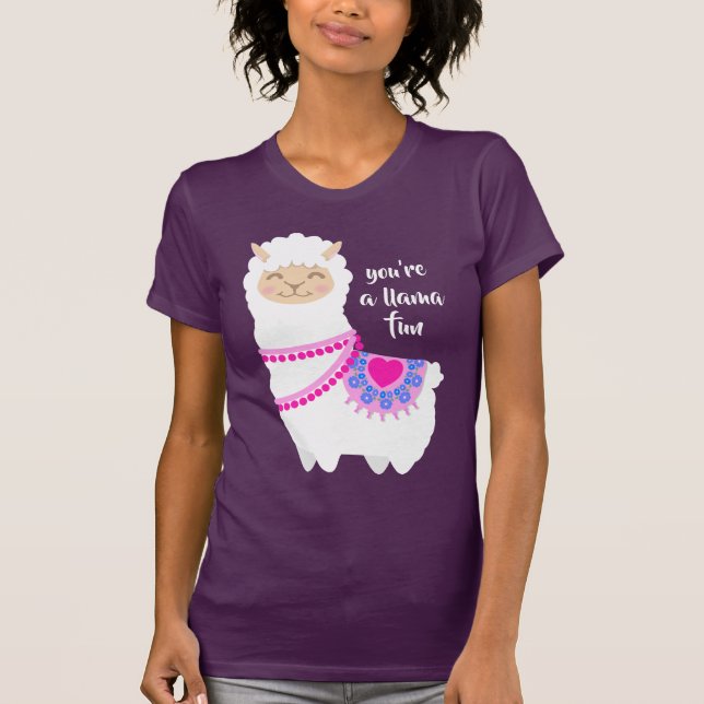 Llama roligt pun Valentine T Shirt (Framsida)