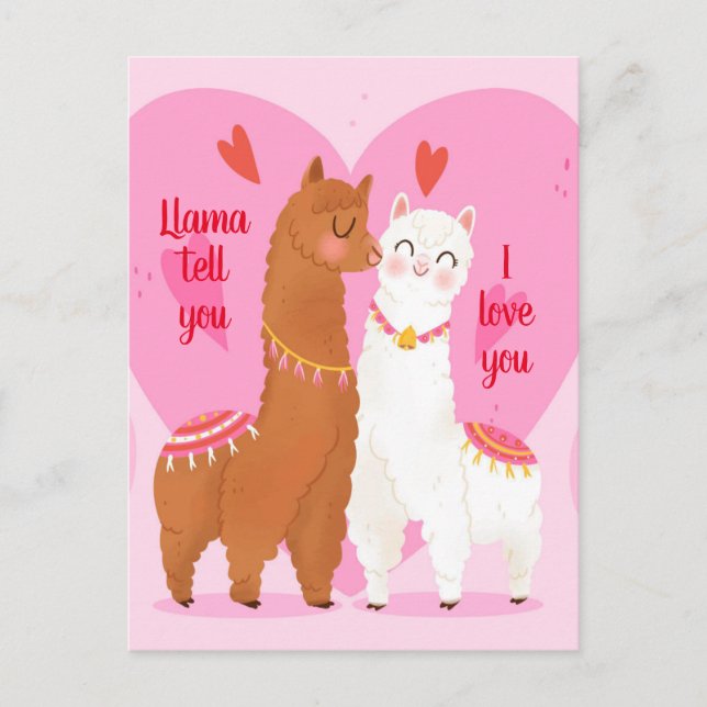 Llama Säg till dig   Vykort (Framsida)