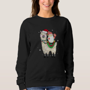 Llama Santa Hatt Jul Llama Santa Tomte T Shirt