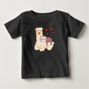 Llama Shirt roliga Alpaca Hearts T