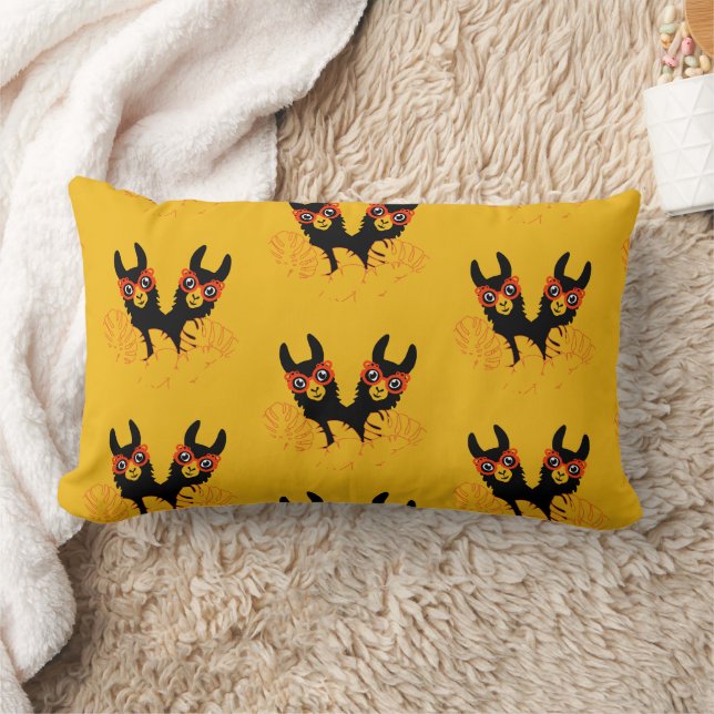 Llama Sisters Lumbarkudde (Filt)