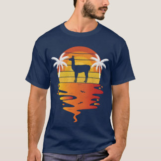 Llama skjorta retro solnedgång 70-tal vintage Llam T Shirt