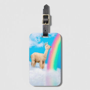 Llama Slickande regnbåge Bagagebricka
