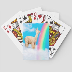 Llama Slickande regnbåge Casinokort