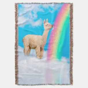 Llama Slickande regnbåge Filt