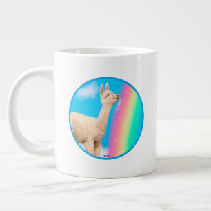 Llama Slickande regnbåge Jumbo Mugg