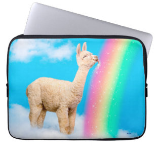 Llama Slickande regnbåge Laptop Fodral