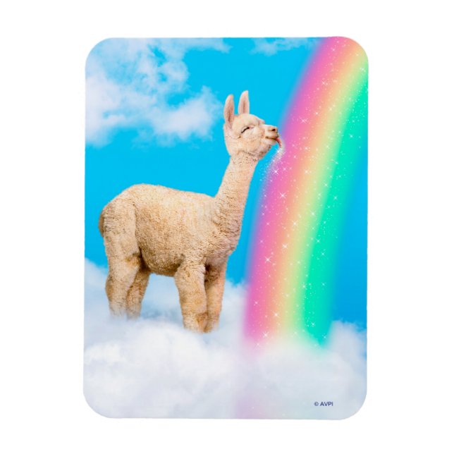 Llama Slickande regnbåge Magnet (Vertikal)