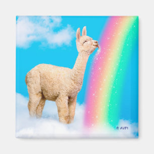 Llama Slickande regnbåge Magnet