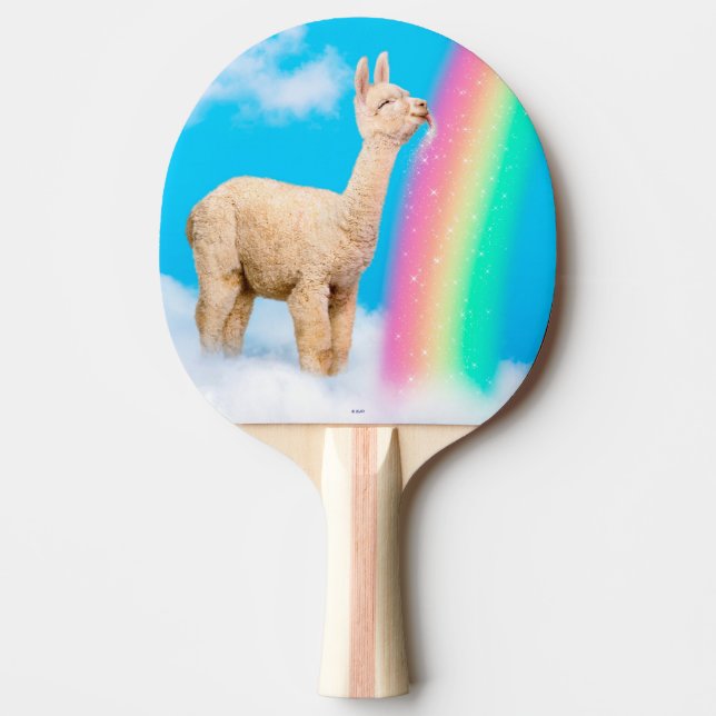 Llama Slickande regnbåge Pingisracket (Framsidan)