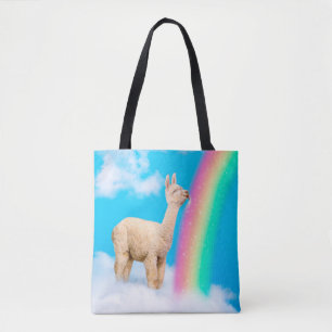 Llama Slickande regnbåge Tygkasse