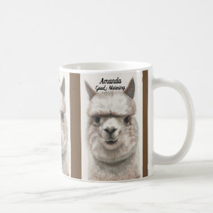 Llama Smiles för att anpassa stora kaffe Mugg