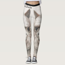 Llama Smiles Original Art Workout Leggings