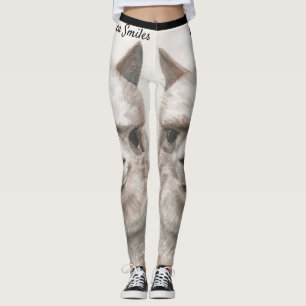 Llama Smiles Original Art Workout Leggings
