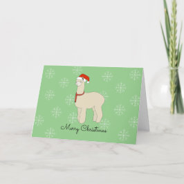 Llama Snöflingor Jul Helgkort