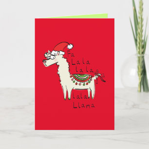 Llama Söt Rolig Jul Högtid Kort