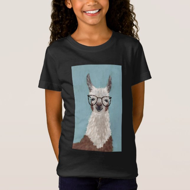 Llama Specs - Oversifierade glasögon T Shirt (Framsida)