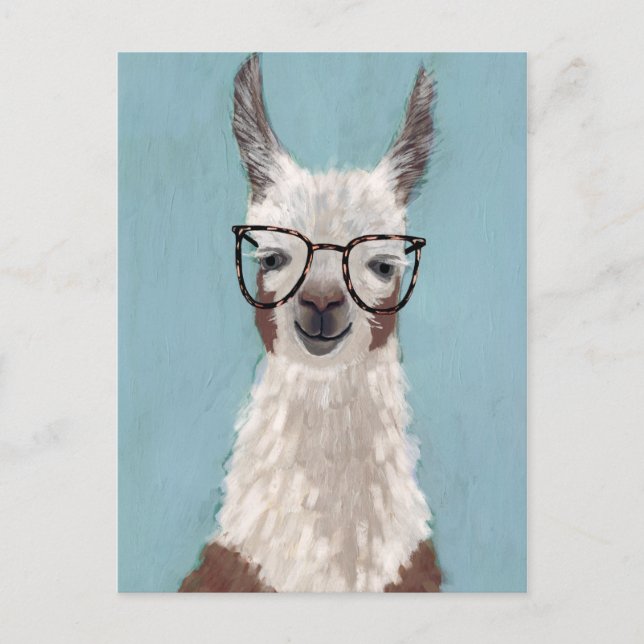 Llama Specs - Oversifierade glasögon Vykort (Framsida)