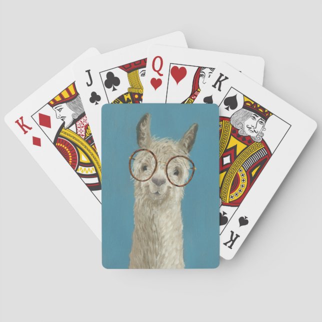 Llama Specs - Round Eyeglasses Casinokort (Baksidan)