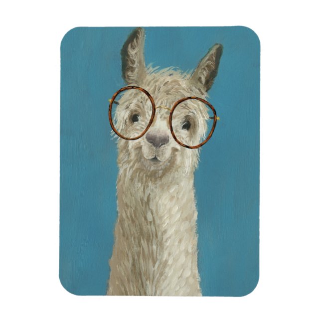 Llama Specs - Round Eyeglasses Magnet (Vertikal)