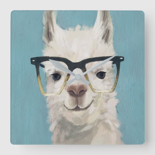 Llama Specs - Square Fyrkantig Klocka (Framsida)