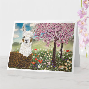 Llama Springtime Delights Kort