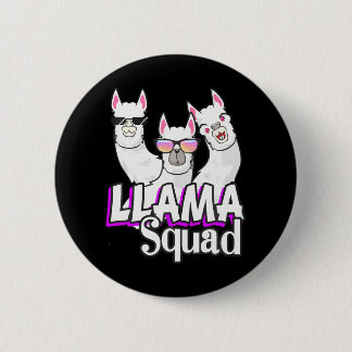 Llama Squad 80s Llama Animal Lover Cute Knapp
