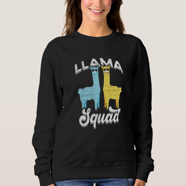 Llama Squad Coola Solglasögon   T Shirt (Framsida)