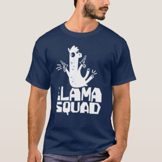 Llama Squad Djur Llamor Söta Citat retro T Shirt