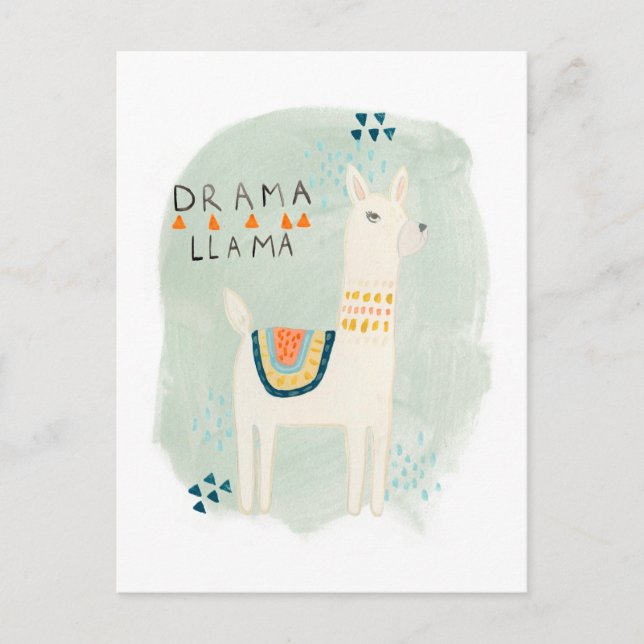 Llama Squad - Drama Llama Vykort (Framsida)