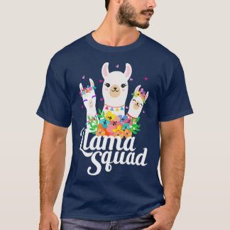 Llama Squad Funny Cute Llama Matching T Shirt