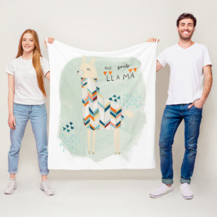 Llama Squad - ingen Prob-llama Fleecefilt