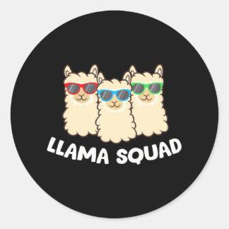 Llama Squad Team Llama Matching Sunglasses Kärlek Runt Klistermärke