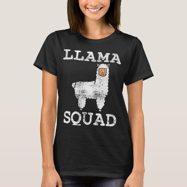 Llama Squad Vintage T Shirt (Framsida)