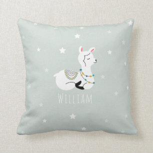 Llama Stars Blue Boy Nursery Kudde
