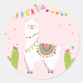 Llama Sticker Llama-födelsedagen Alpaca Fiesta Mex Runt Klistermärke