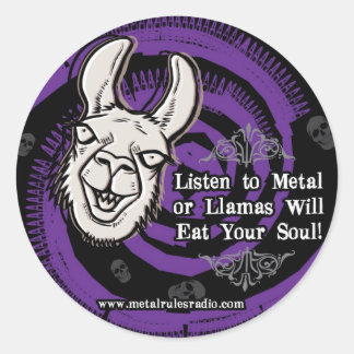 Llama Sticker Runt Klistermärke