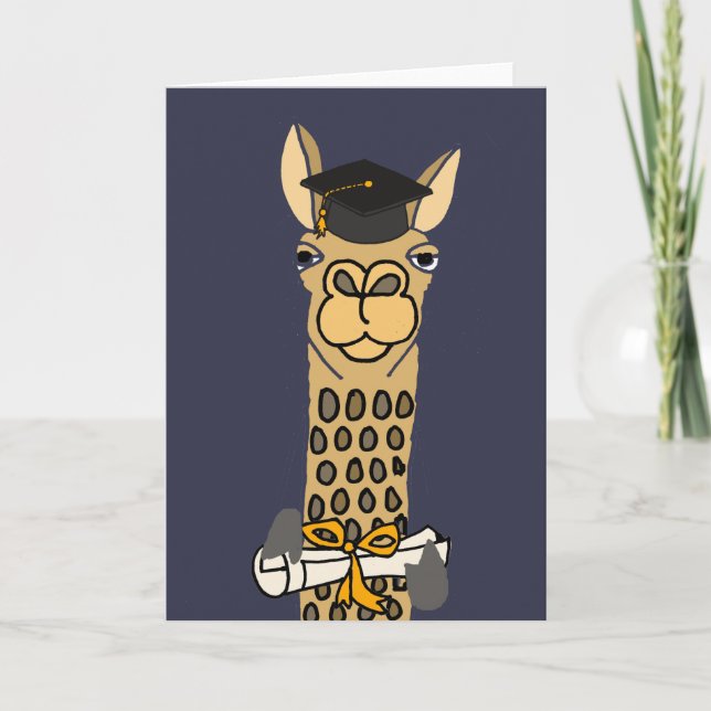 Llama Studenten Art Design Kort (Framsida)