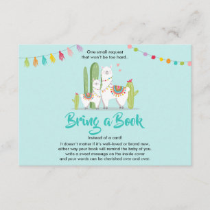 Llama Ta med en bok-babydusch Fiesta Cactus Girl Tilläggskort