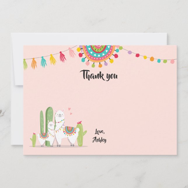Llama Tack, ditt kort Shower Fiesta Cactus Mexican (Framsida)