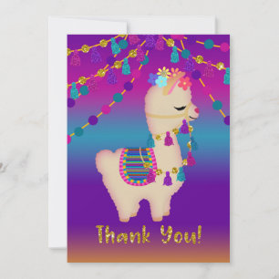 Llama Tack! Faux Glitter Tack Kort