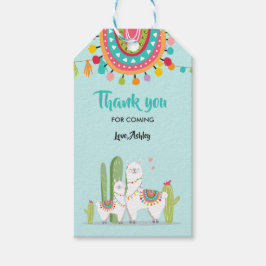 Llama Tack Märkres Fiesta Cactus Baby Shower Presentetikett