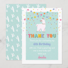 Llama, tackkort inbjudningar