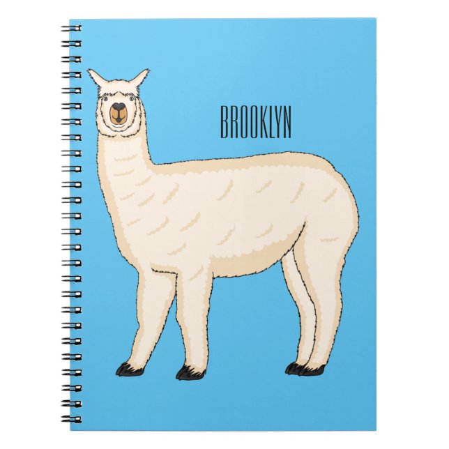 Llama-tecknad Anteckningsbok (Framsidan)