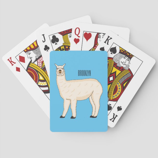 Llama-tecknad Casinokort (Baksidan)