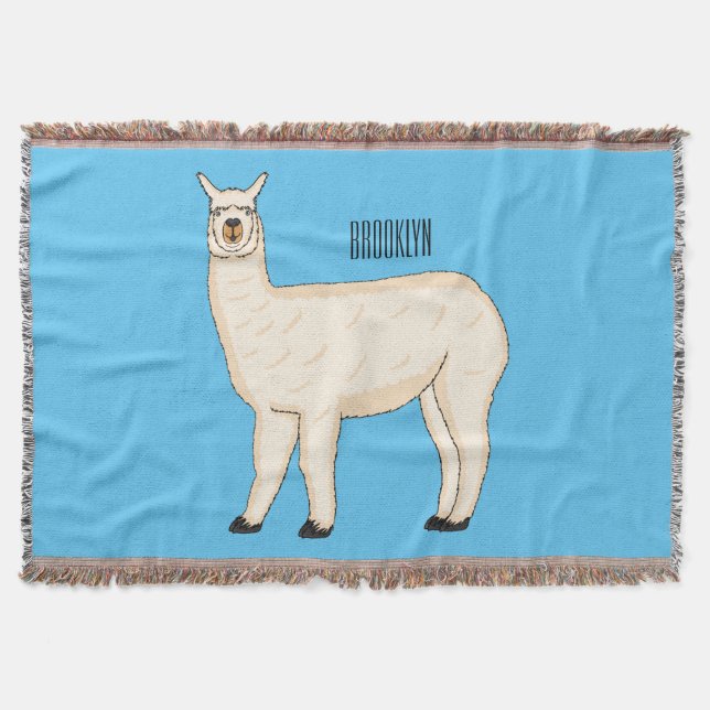 Llama-tecknad Filt (Framsidan)